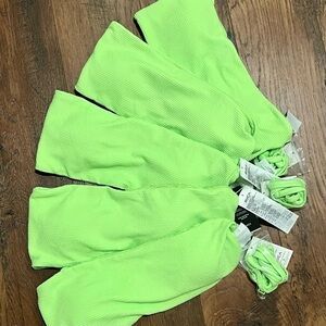 𝅺RVCA  neon green bandeau top swimsuit. Size M